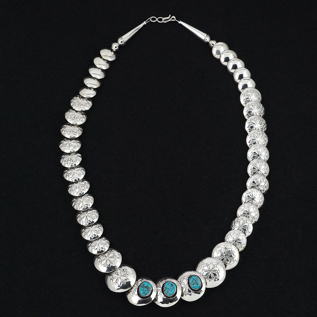 Tim Thompson Turquoise & Sterling Silver Necklace & Earrings Set