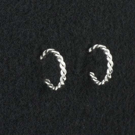 Elaine Tahe Sterling Silver Hoop Earrings