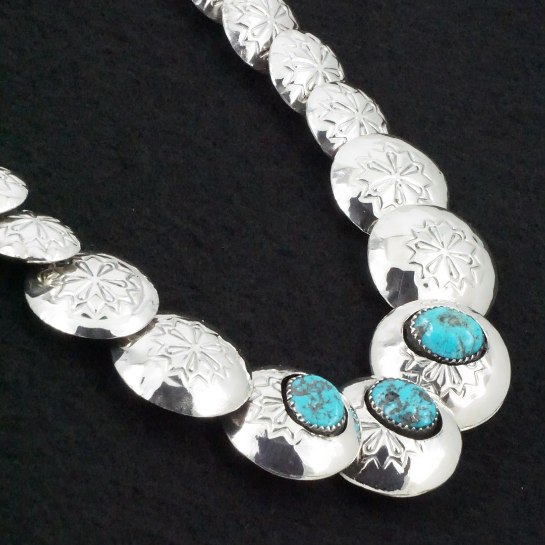 Tim Thompson Turquoise & Sterling Silver Necklace & Earrings Set