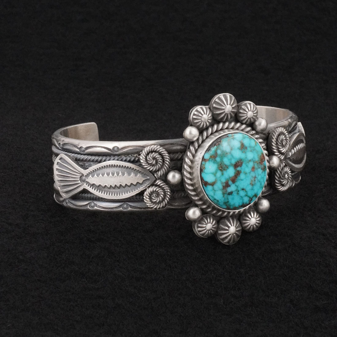 Michael Calladitto Turquoise & Sterling Silver Bracelet