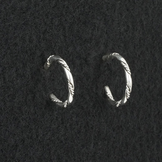 Elaine Tahe Sterling Silver Hoop Earrings