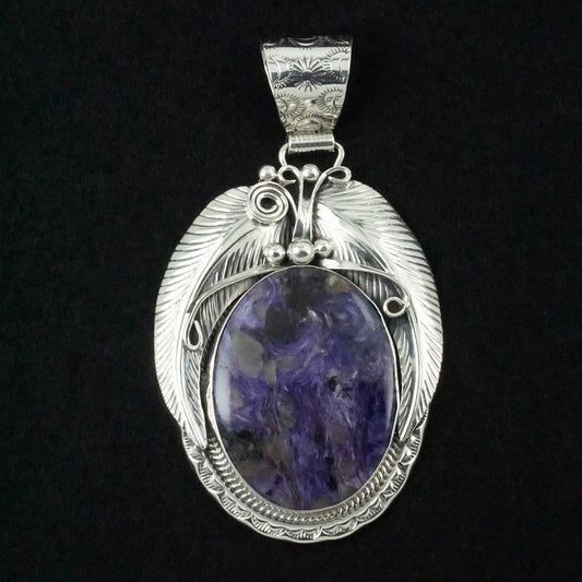 Davey Morgan Charoite & Sterling Silver Pendant