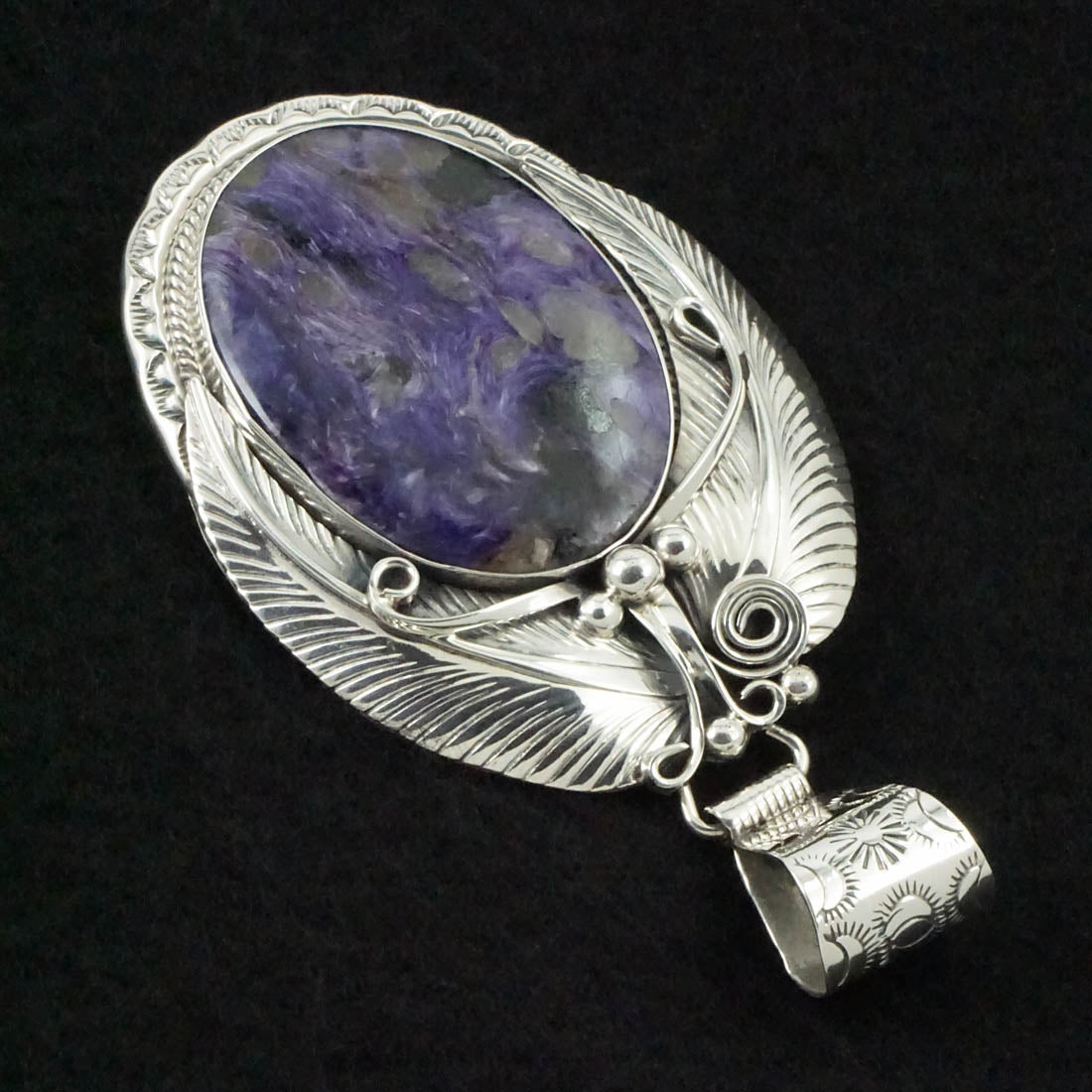 Davey Morgan Charoite & Sterling Silver Pendant