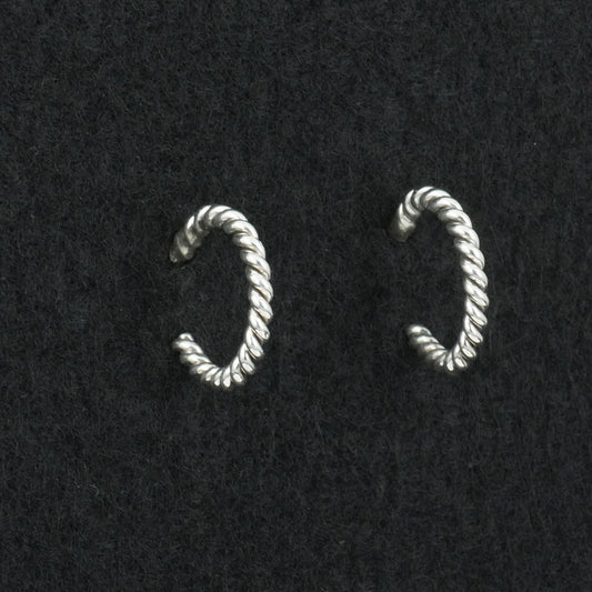 Elaine Tahe Sterling Silver Hoop Earrings