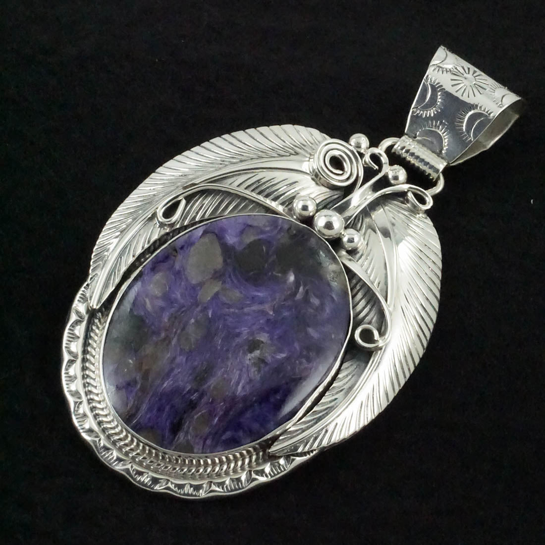 Davey Morgan Charoite & Sterling Silver Pendant