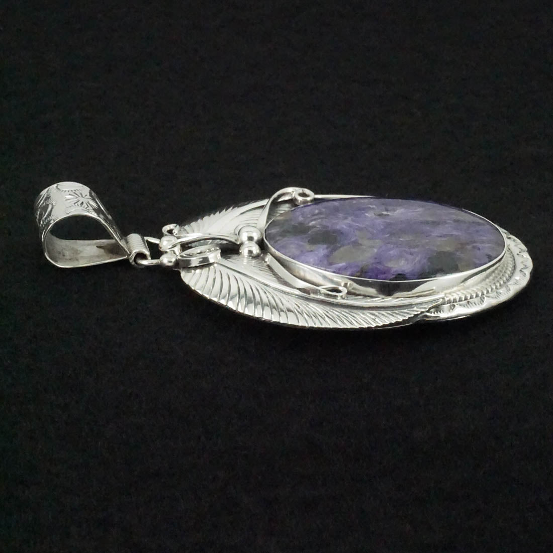 Davey Morgan Charoite & Sterling Silver Pendant