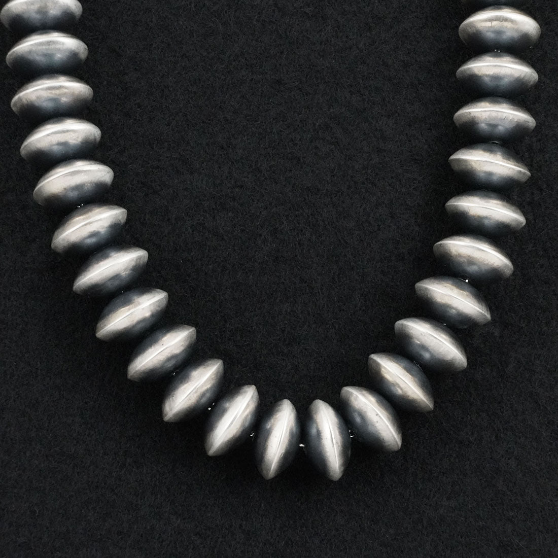 Bryannen Halwood Sterling Silver Navajo Pearl Necklace 24"