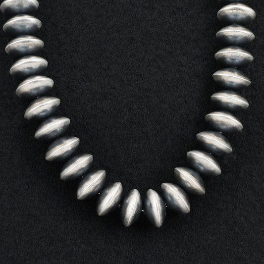 Bryannen Halwood Sterling Silver Navajo Pearl Necklace 24"