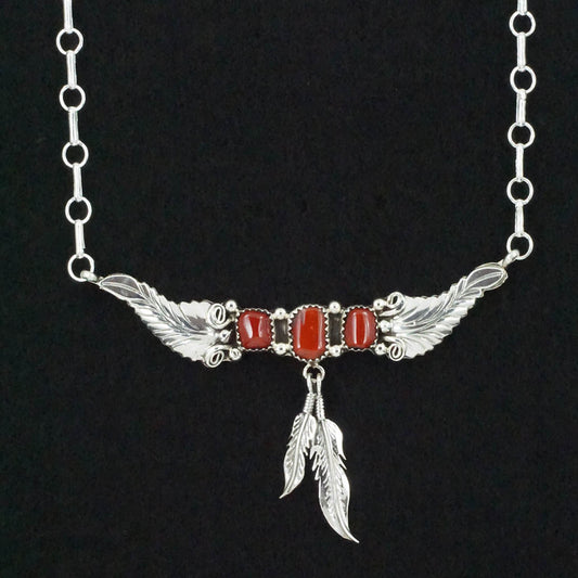 Sadie Jim Coral & Sterling Silver Necklace