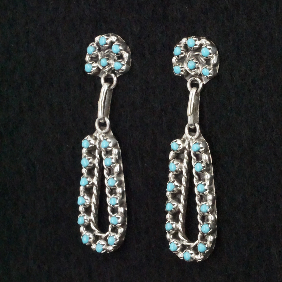 Randy Hooee Turquoise & Sterling Silver Earrings