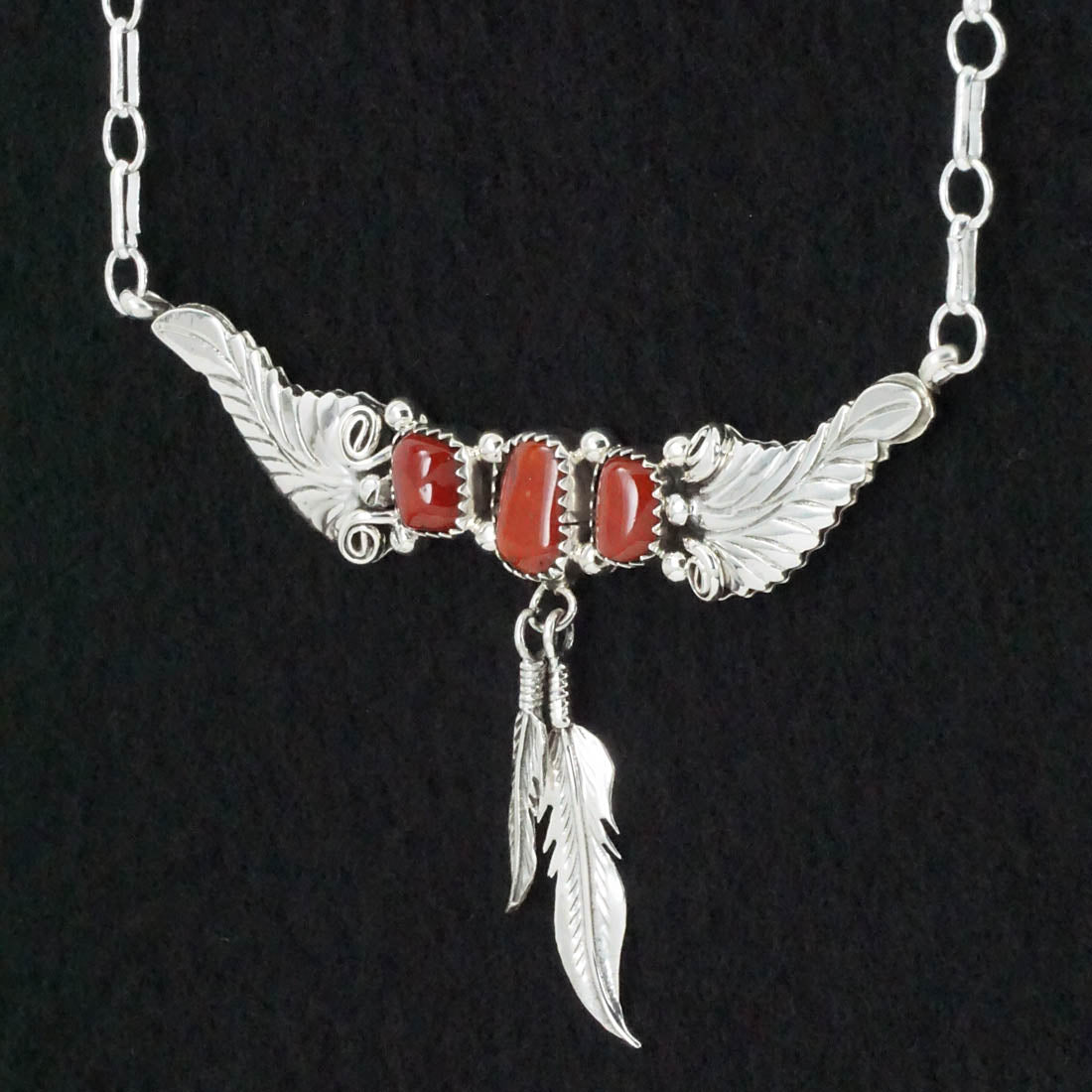 Sadie Jim Coral & Sterling Silver Necklace