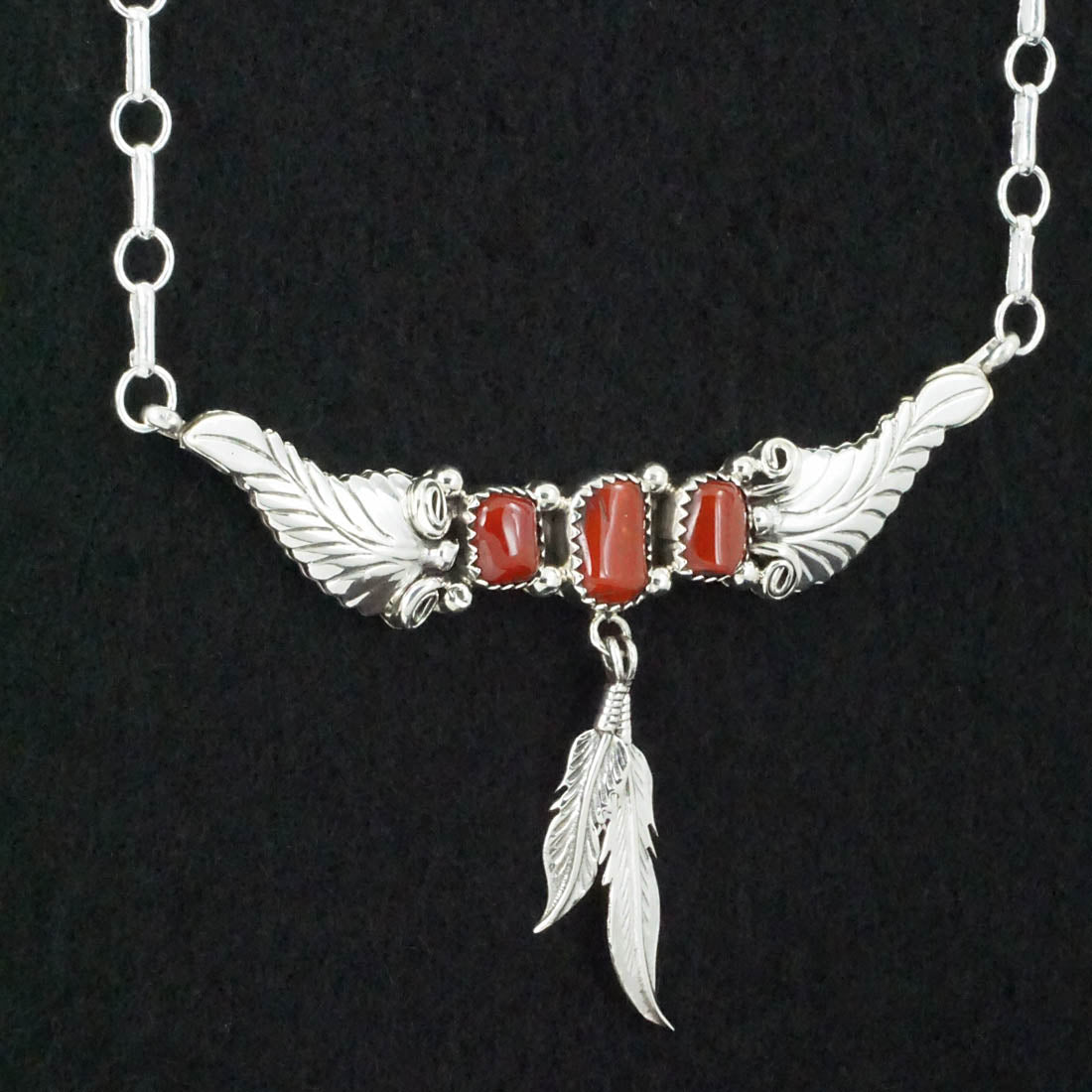 Sadie Jim Coral & Sterling Silver Necklace