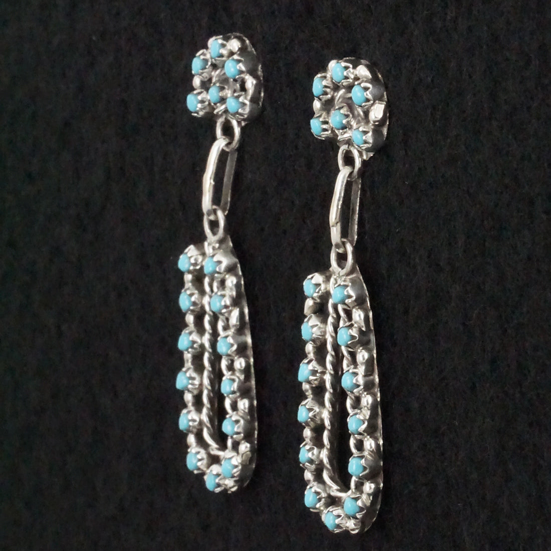 Randy Hooee Turquoise & Sterling Silver Earrings