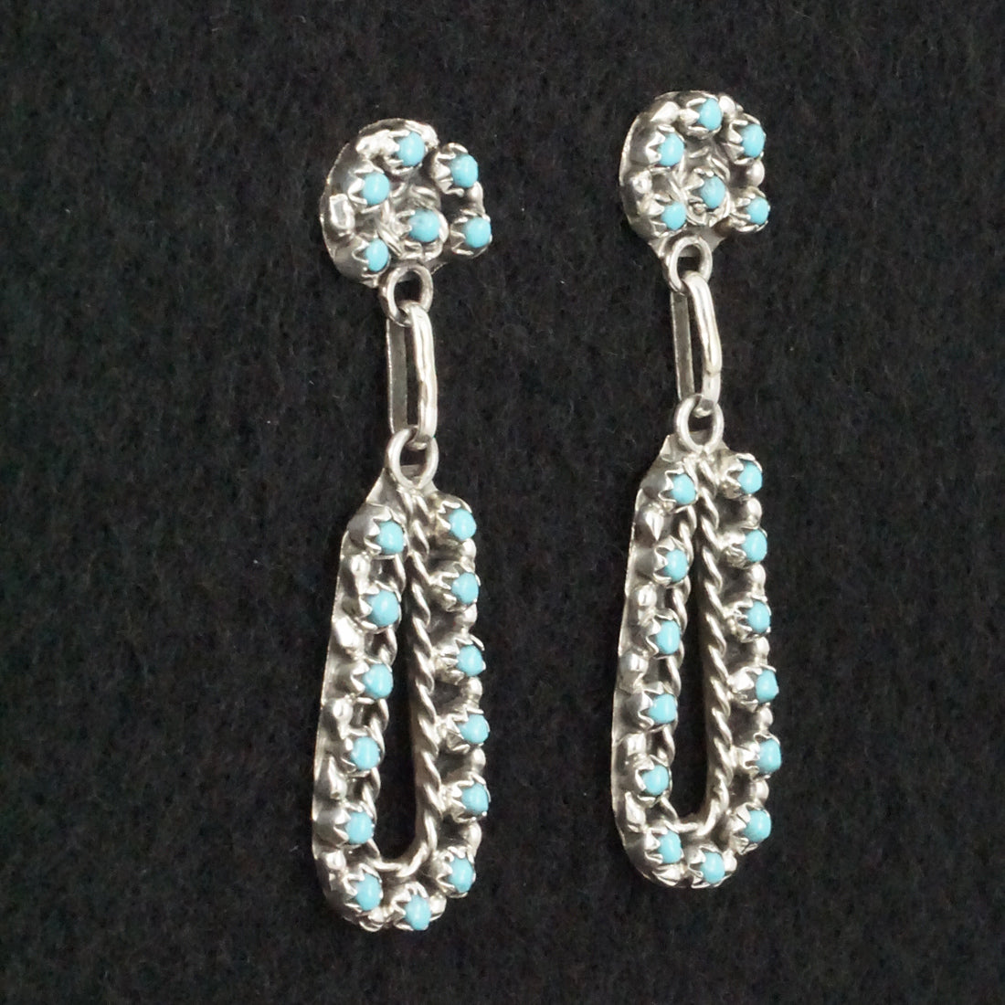 Randy Hooee Turquoise & Sterling Silver Earrings