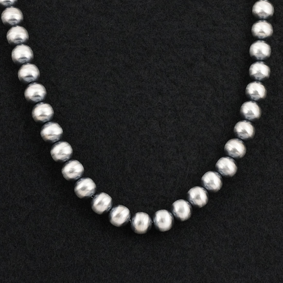 Dorinda Mariano Sterling Silver Navajo Pearl Necklace 28"