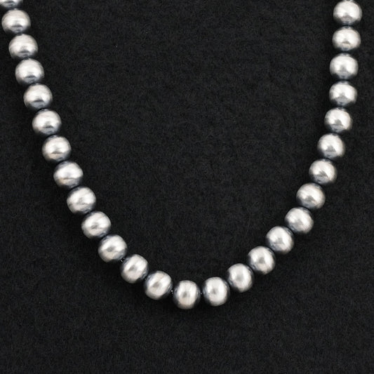 Dorinda Mariano Sterling Silver Navajo Pearl Necklace 28"