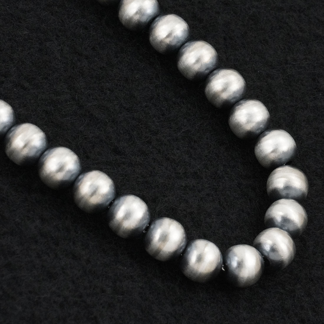 Dorinda Mariano Sterling Silver Navajo Pearl Necklace 28"