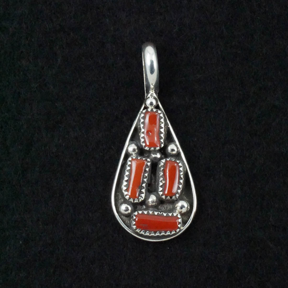 Priscilla Reeder Coral & Sterling Silver Pendant