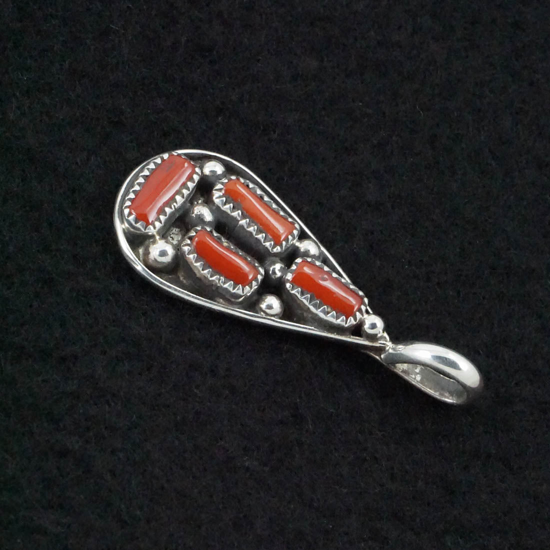 Priscilla Reeder Coral & Sterling Silver Pendant