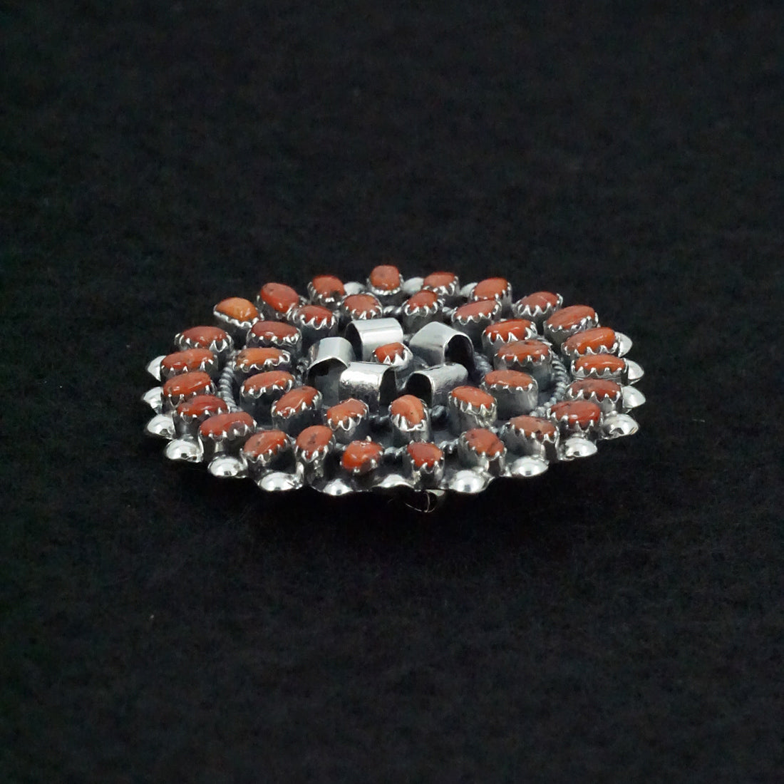 Lorencita Walela Coral & Sterling Silver Pin/Pendant