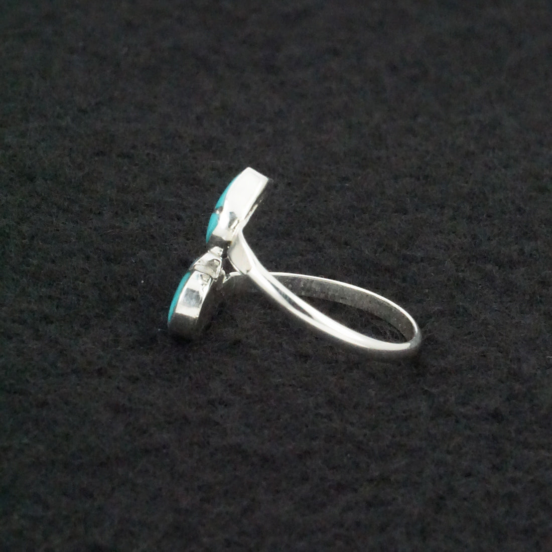 Gina Dosedo Turquoise & Sterling Silver Ring Size Adjustable