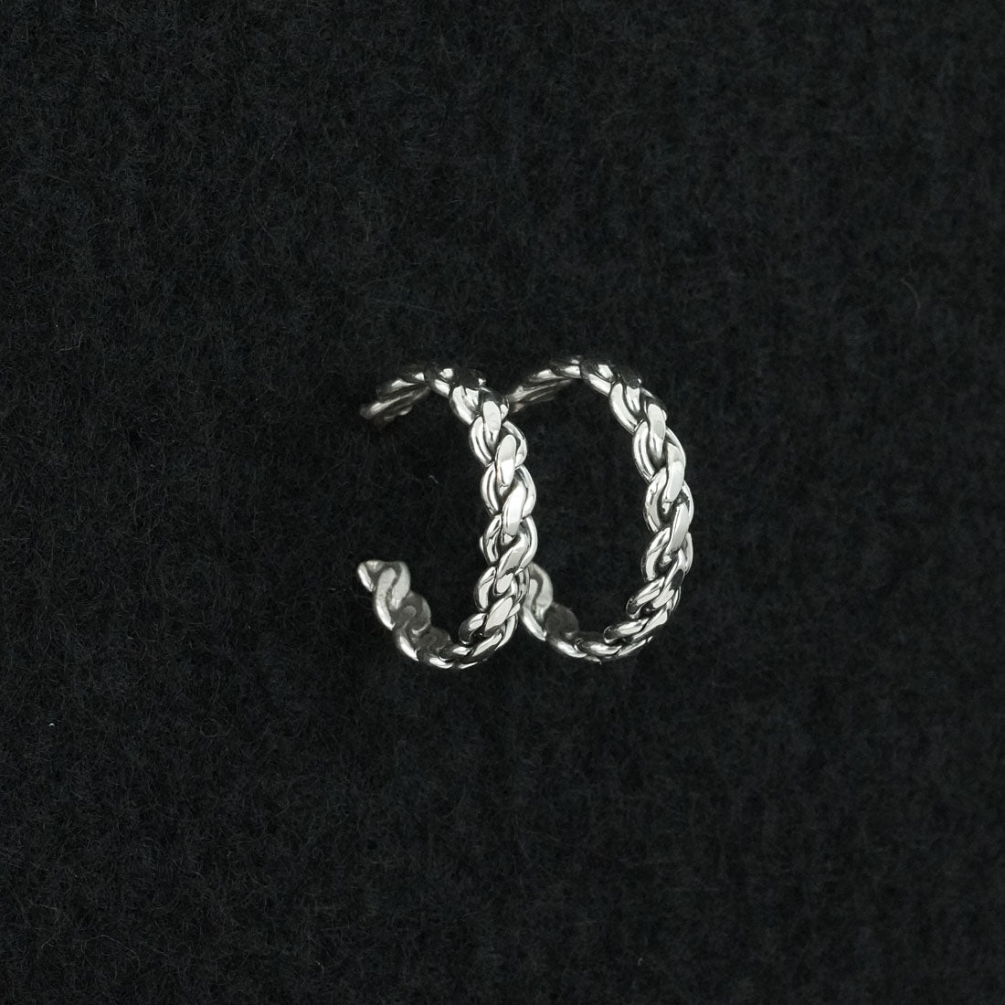 Elaine Tahe Sterling Silver Hoop Earrings