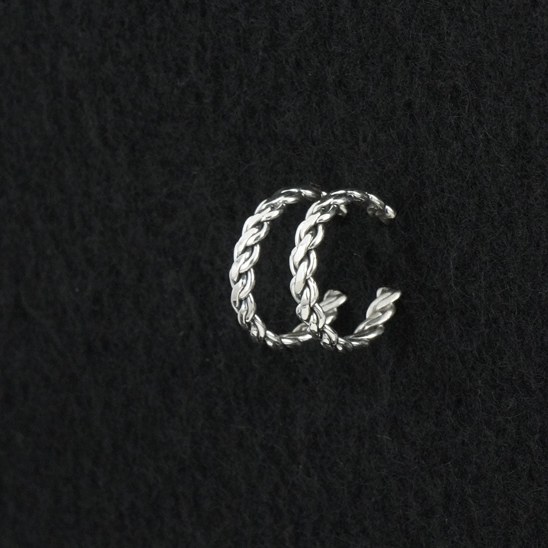 Elaine Tahe Sterling Silver Hoop Earrings