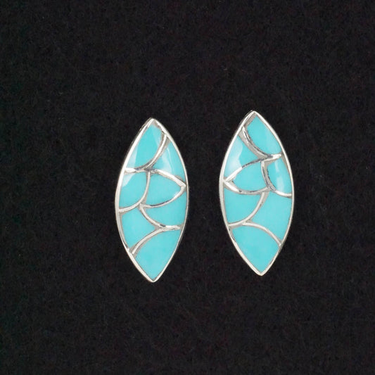 Orena Leekya Turquoise & Sterling Silver Earrings