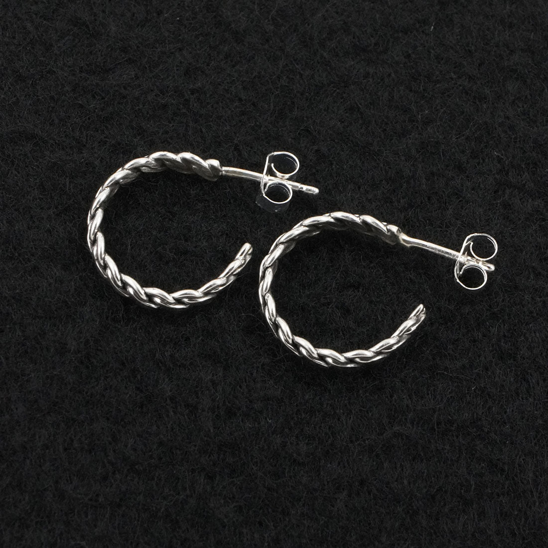Elaine Tahe Sterling Silver Hoop Earrings