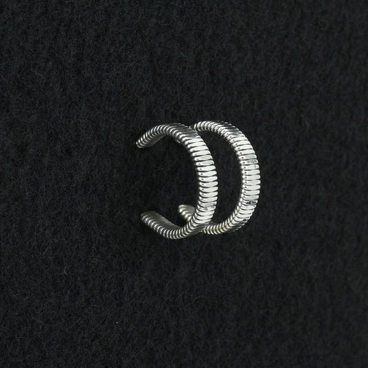 Elaine Tahe Sterling Silver Hoop Earrings