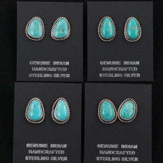 Marco Begaye Turquoise & Sterling Silver Earrings