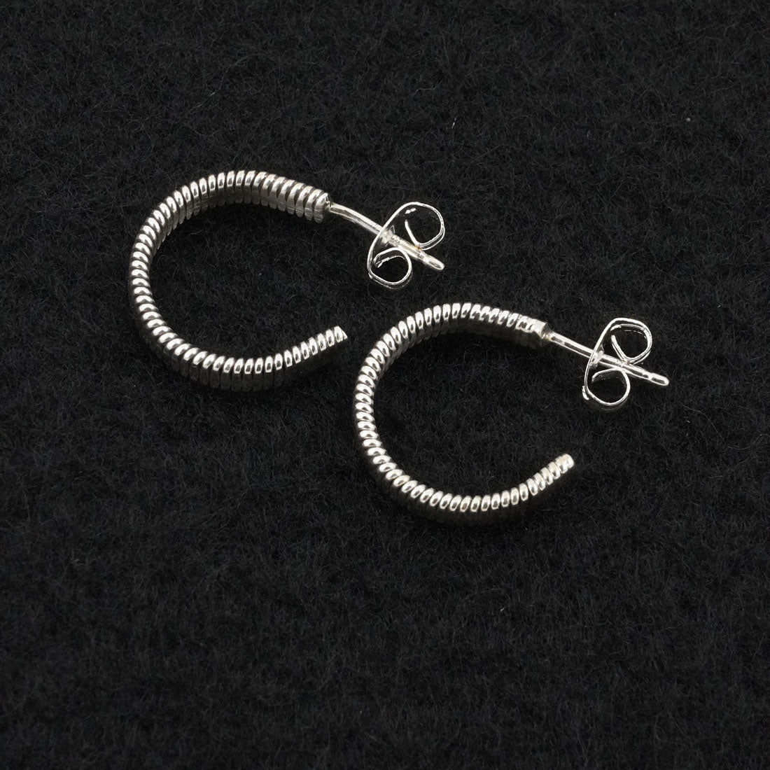 Elaine Tahe Sterling Silver Hoop Earrings