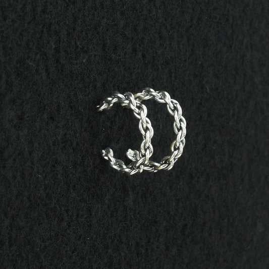 Elaine Tahe Sterling Silver Hoop Earrings