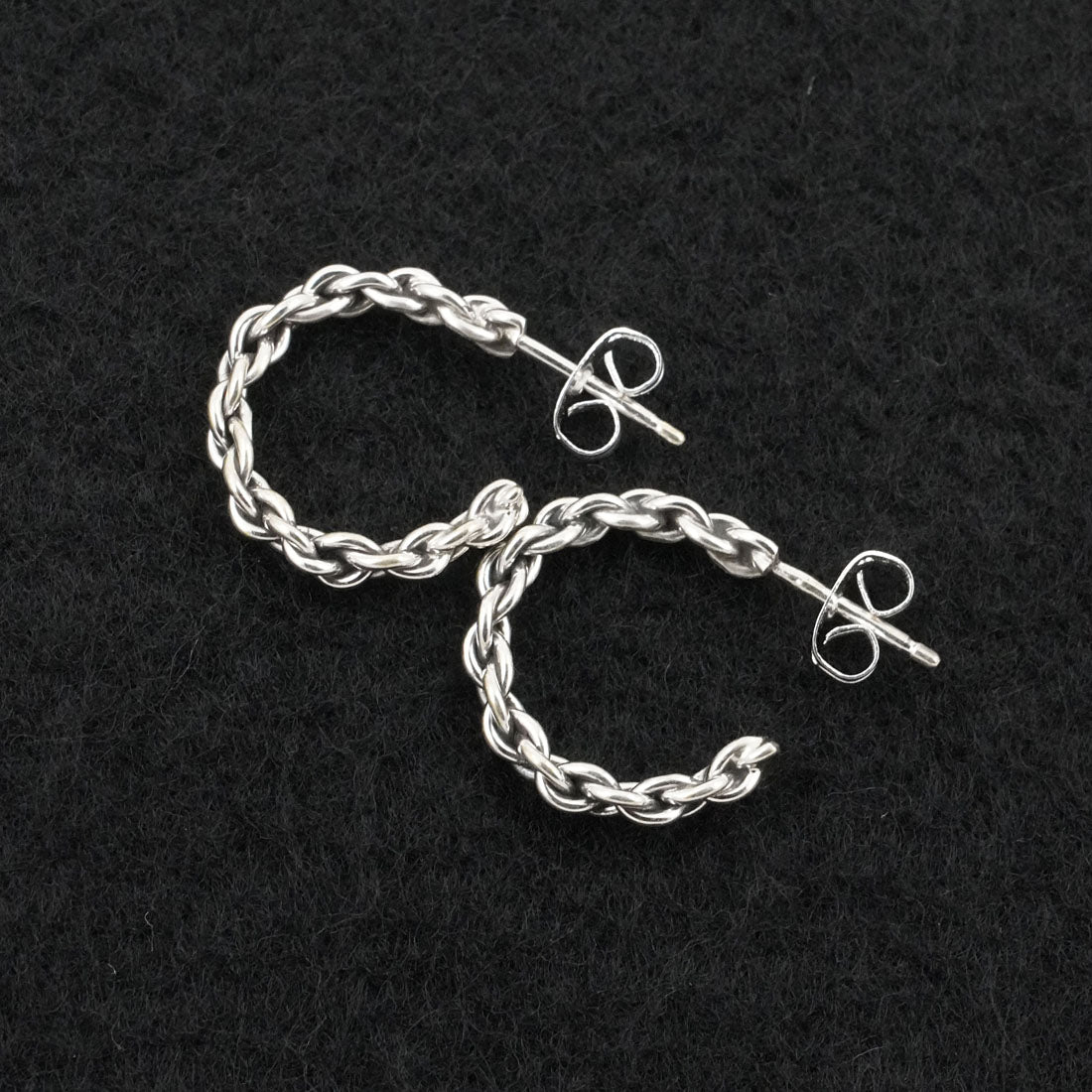 Elaine Tahe Sterling Silver Hoop Earrings