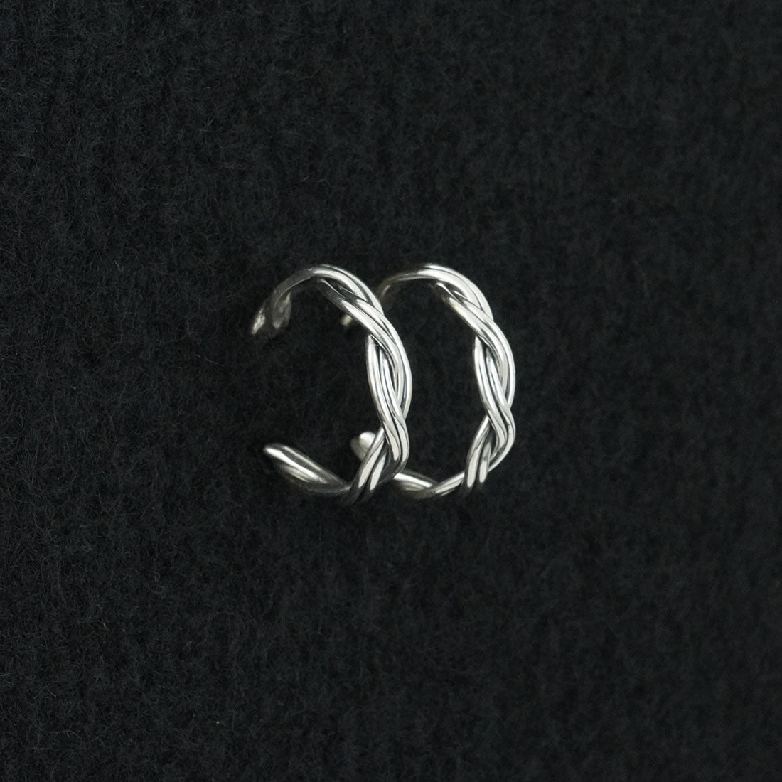 Elaine Tahe Sterling Silver Hoop Earrings