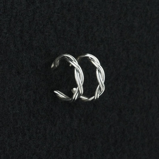 Elaine Tahe Sterling Silver Hoop Earrings