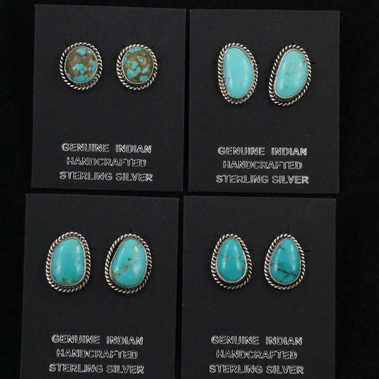 Marco Begaye Turquoise & Sterling Silver Earrings