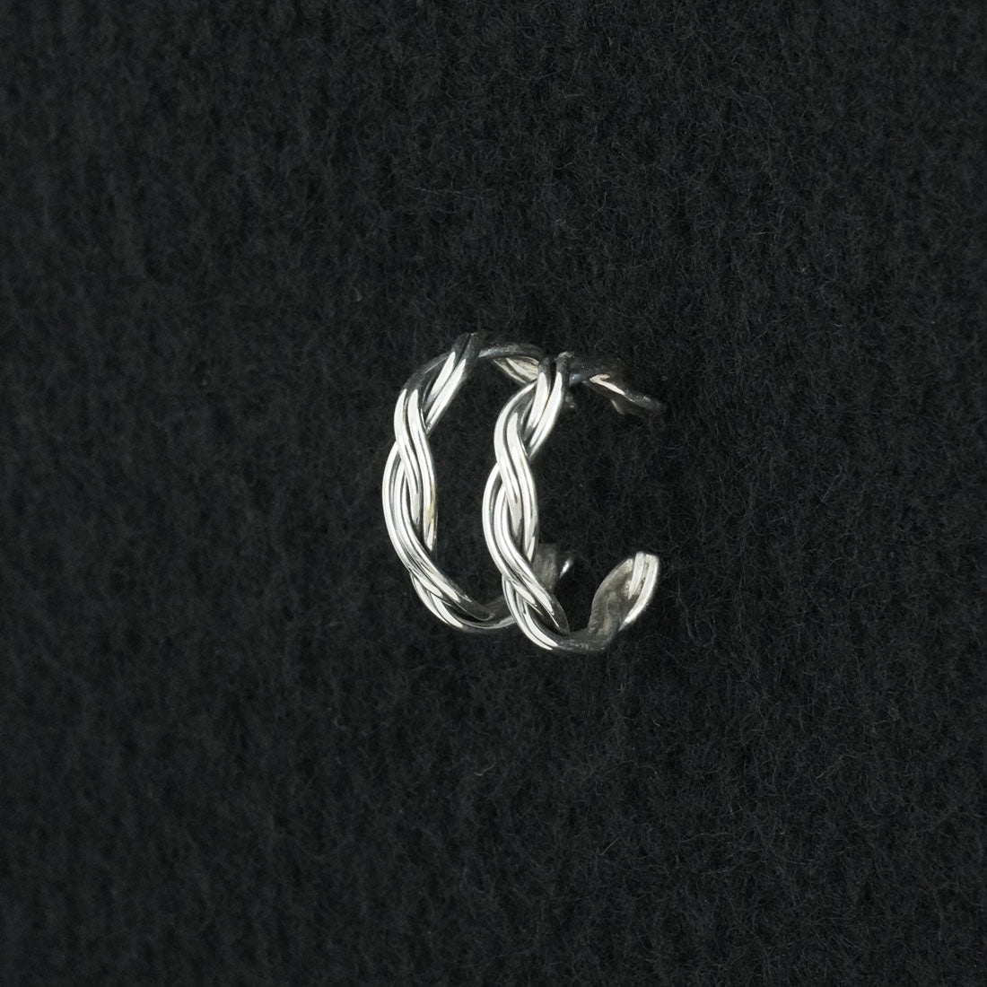 Elaine Tahe Sterling Silver Hoop Earrings