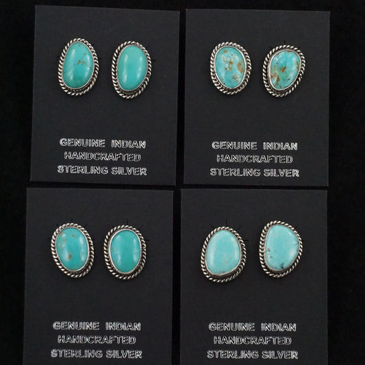 Marco Begaye Turquoise & Sterling Silver Earrings