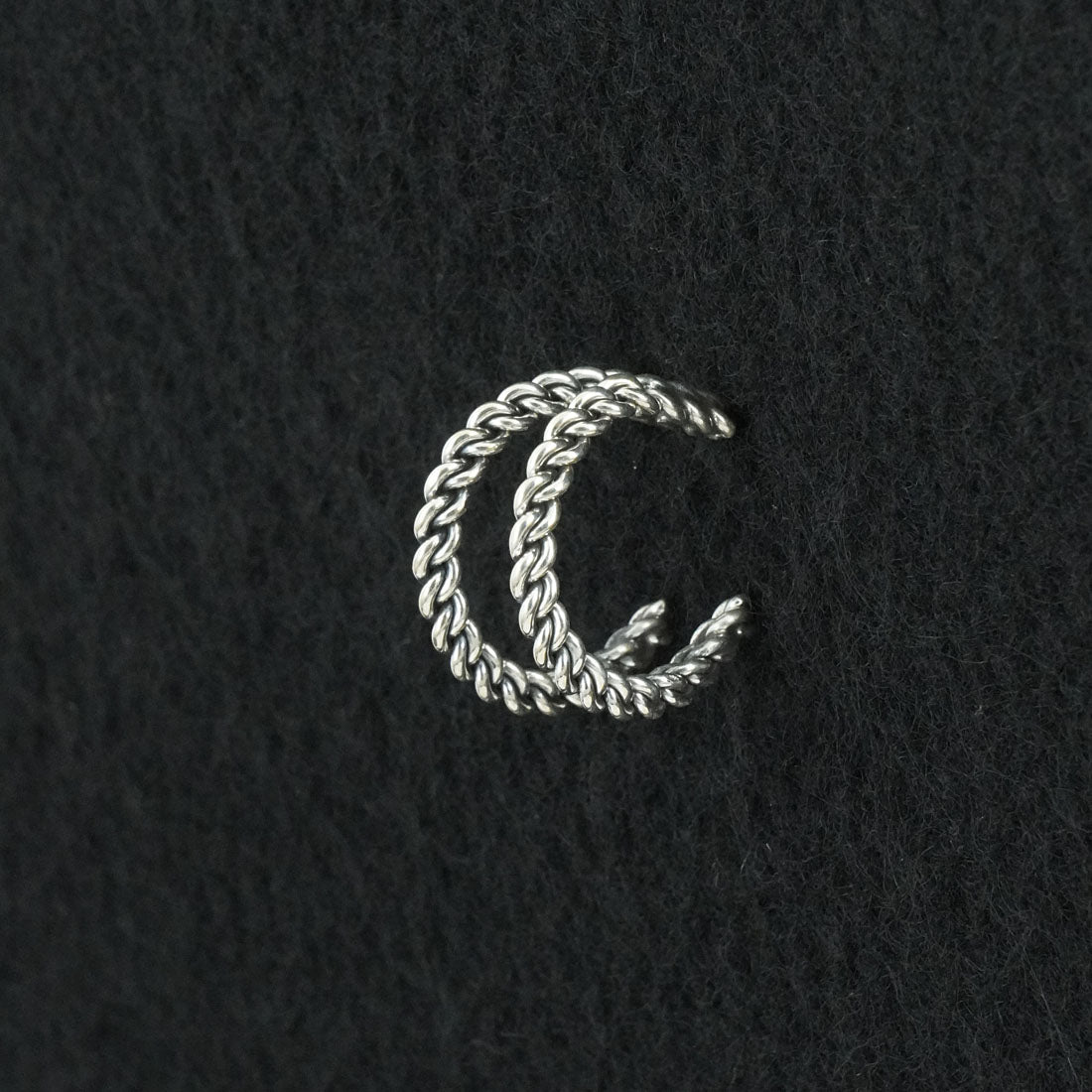 Elaine Tahe Sterling Silver Hoop Earrings