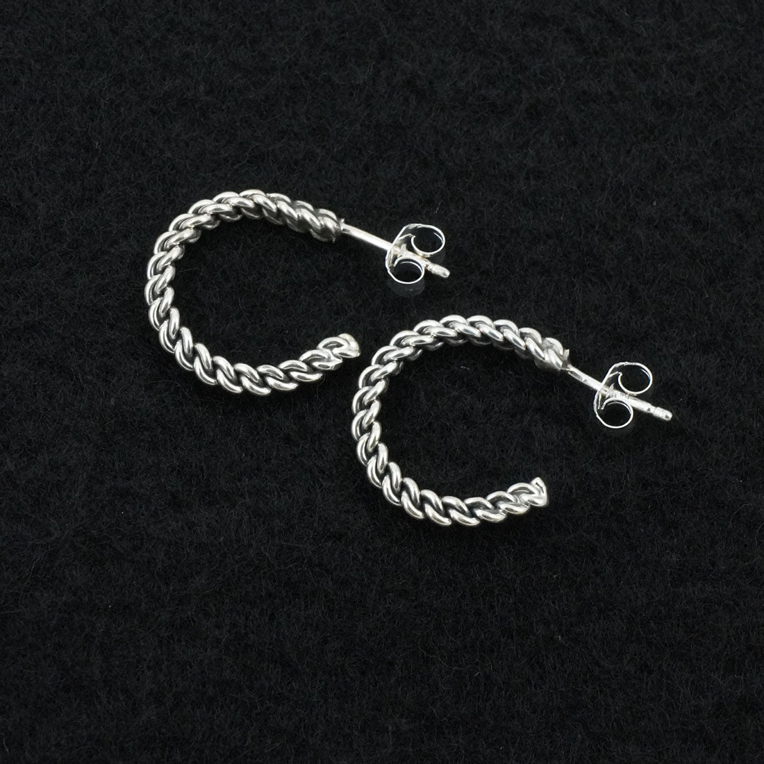 Elaine Tahe Sterling Silver Hoop Earrings