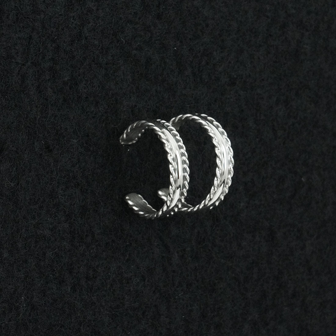 Elaine Tahe Sterling Silver Hoop Earrings