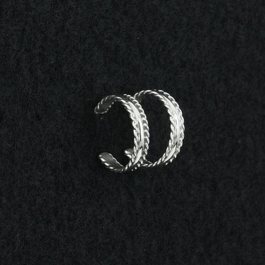 Elaine Tahe Sterling Silver Hoop Earrings