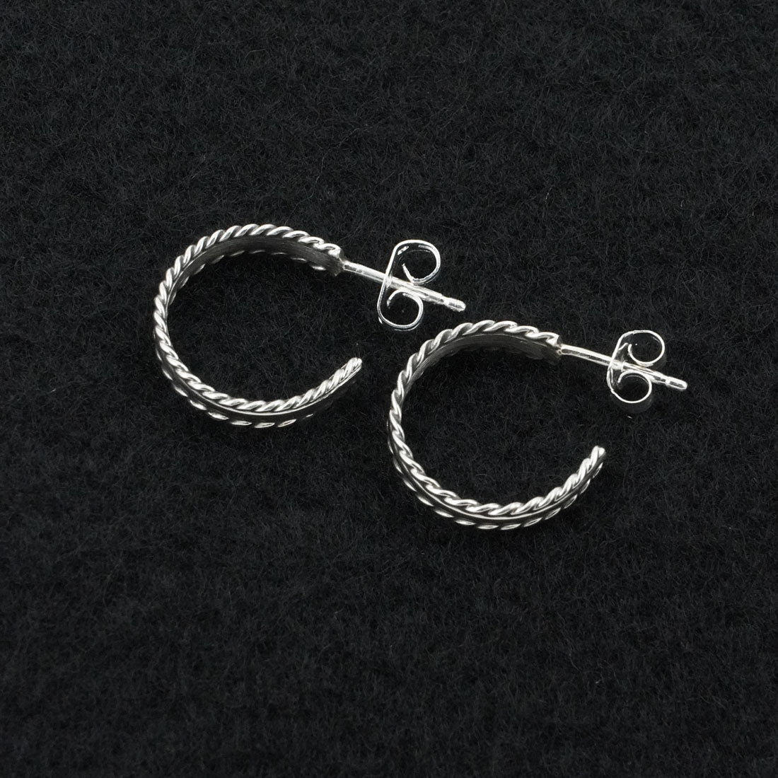 Elaine Tahe Sterling Silver Hoop Earrings
