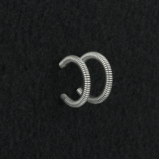 Elaine Tahe Sterling Silver Hoop Earrings