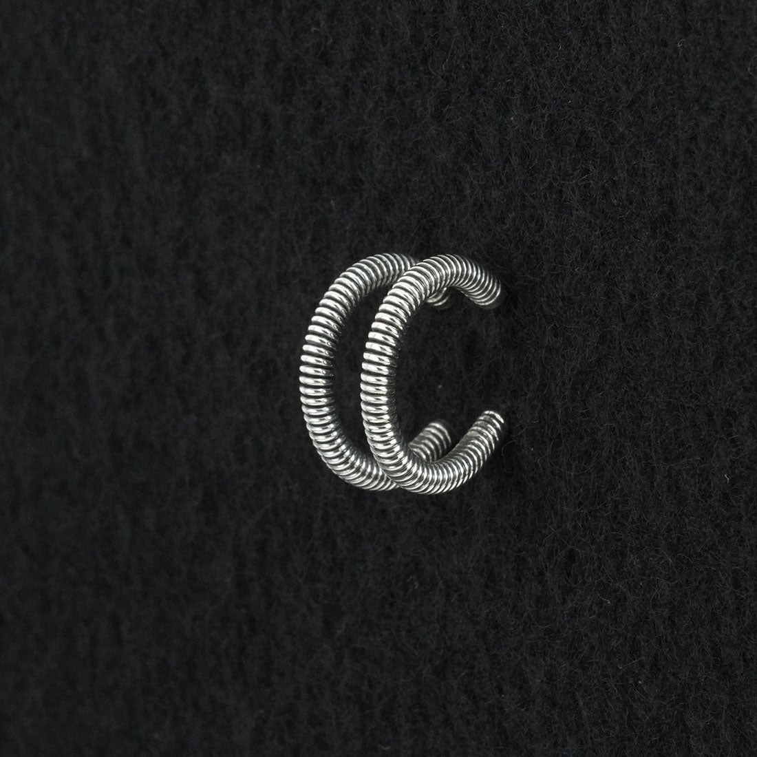 Elaine Tahe Sterling Silver Hoop Earrings