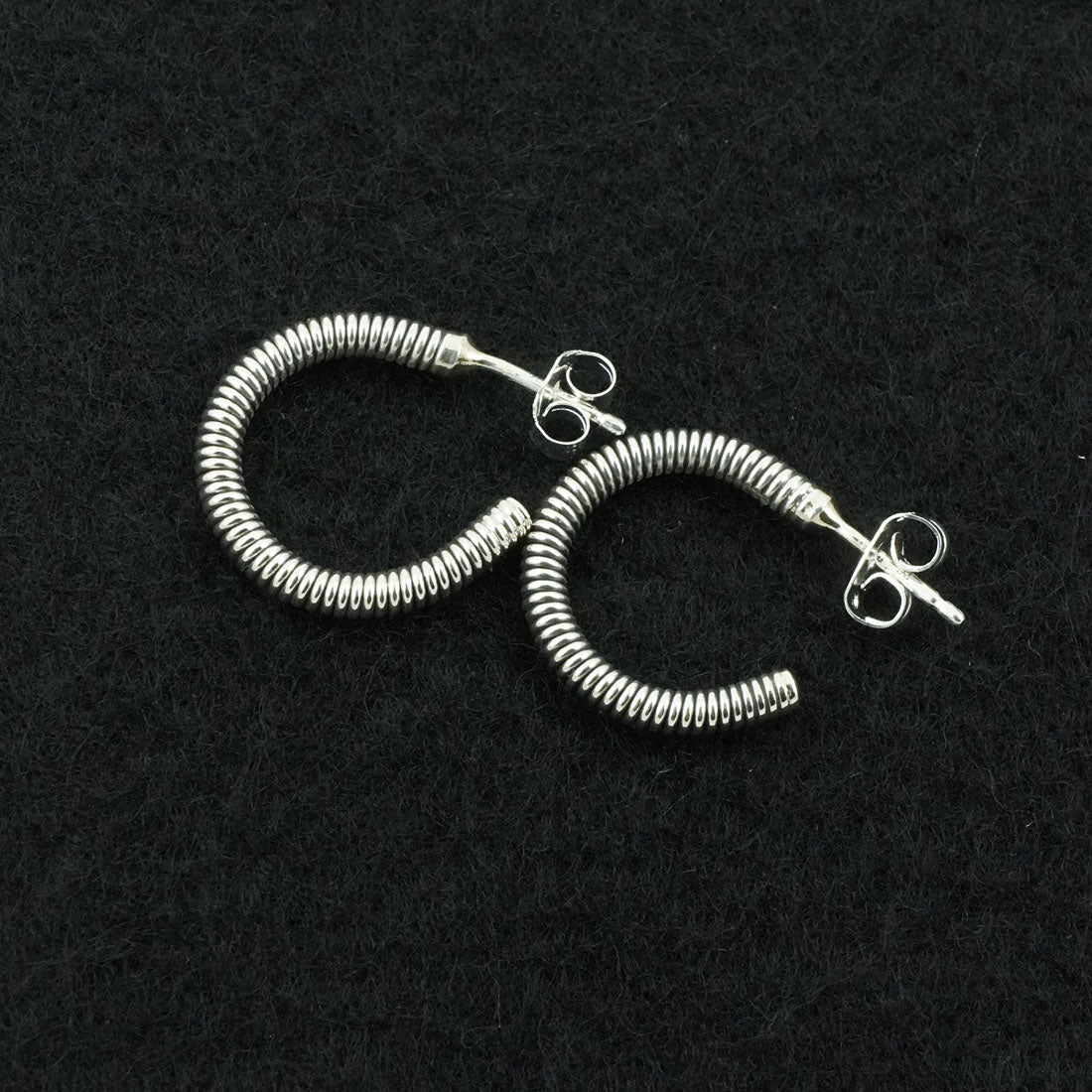 Elaine Tahe Sterling Silver Hoop Earrings