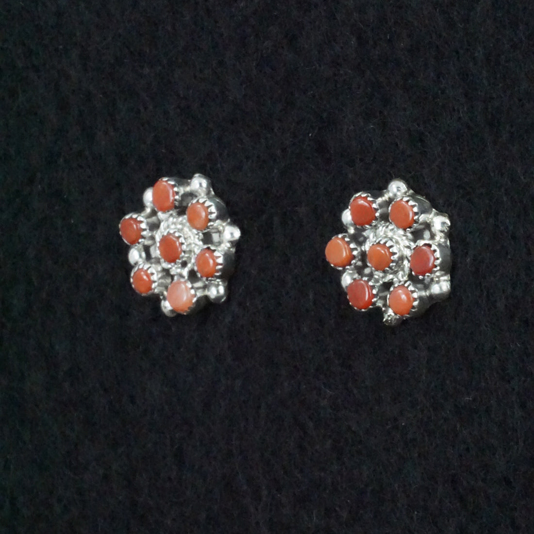 Olivia Qualo Coral & Sterling Silver Earrings