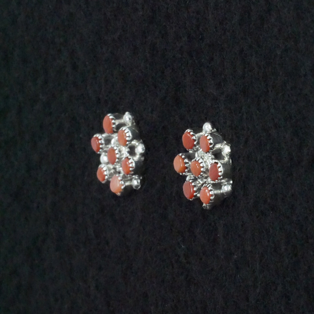 Olivia Qualo Coral & Sterling Silver Earrings