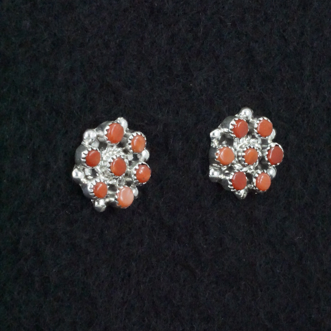 Olivia Qualo Coral & Sterling Silver Earrings